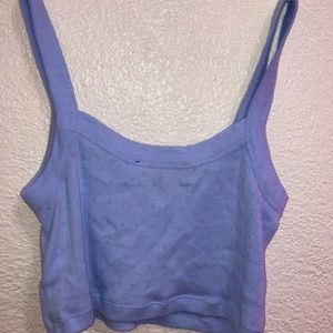 Light Blue Cropped Tank Top